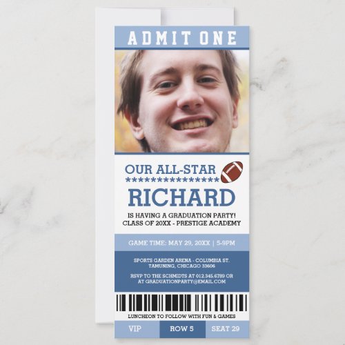 Football Graduation Party Invites