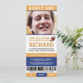 Football Graduation Party Invites (Standing Front)