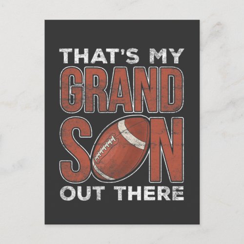 Football Grandparents Football Player Grandson Postcard