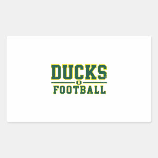 Football Green and Yellow Classic Text Rectangular Sticker