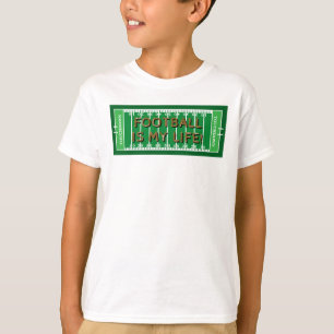 Football Green Field BACKSIDE Player Numbe T-Shirt