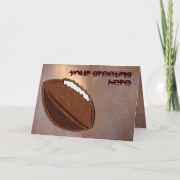 Football Greeting Card by Customizables at Zazzle