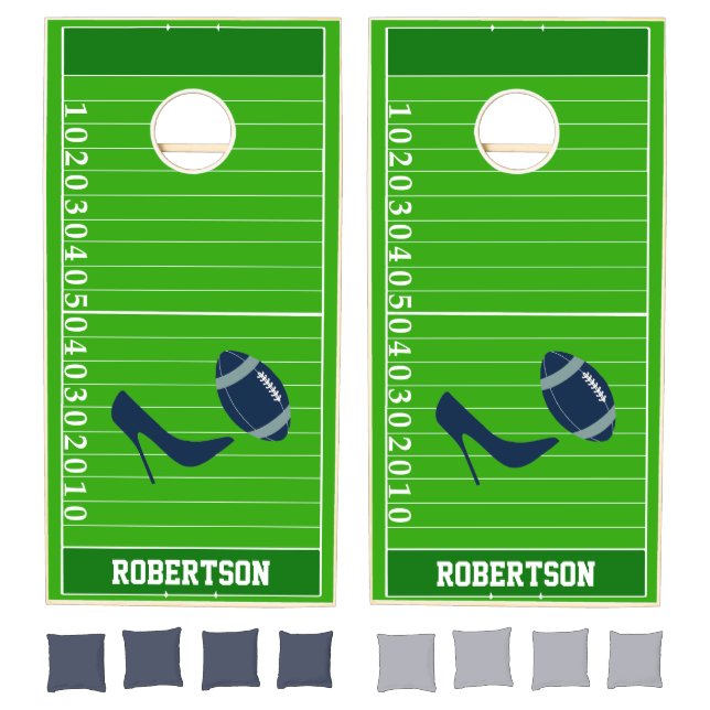Football Grid Custom Cornhole Set (Set)