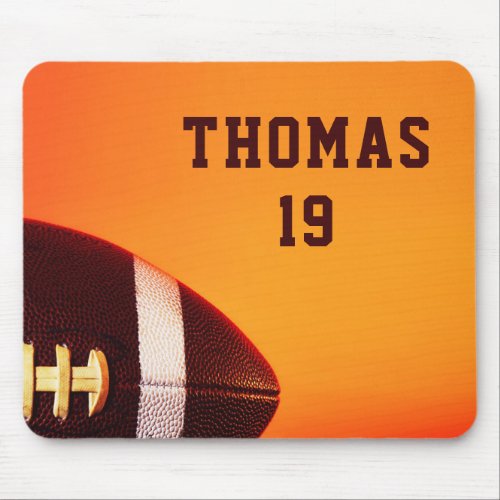 Football Gridiron Personalized Name Mouse Pad