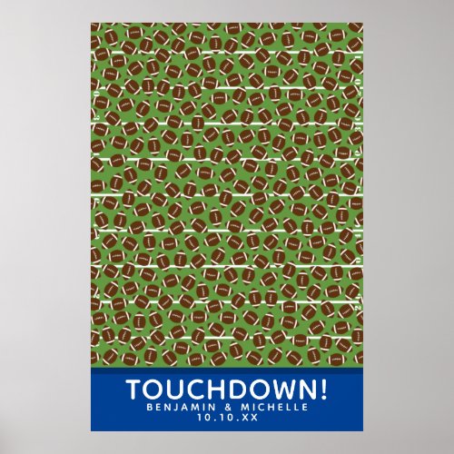 Football Guest Book Poster _ 250 Spaces