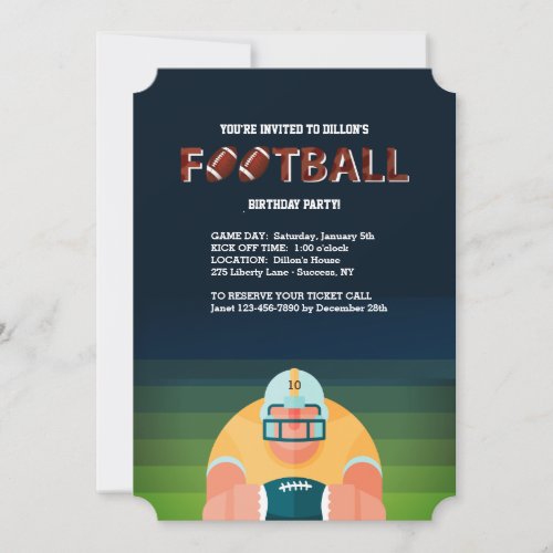 Football Guy Invitation