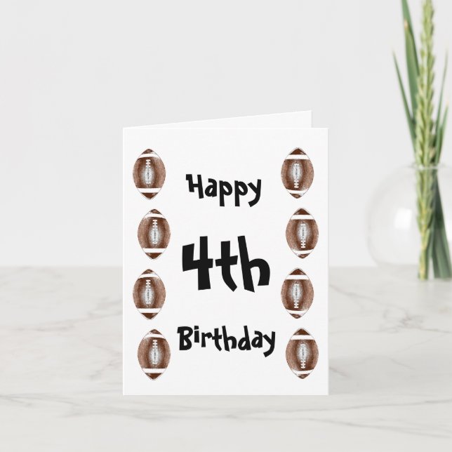 Football Happy Birtday, add details Card (Front)