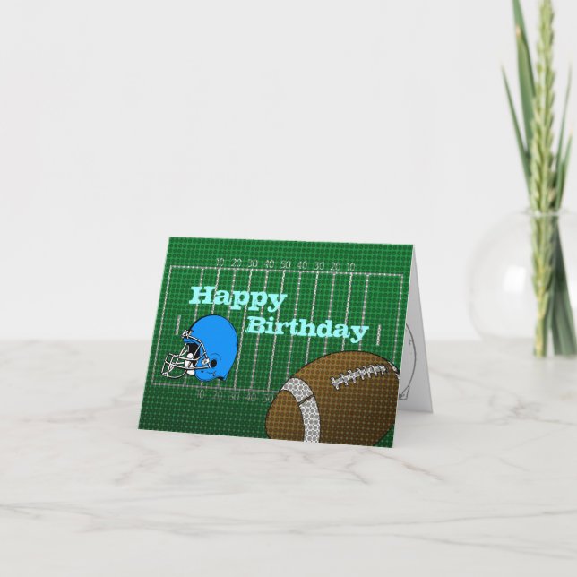 Football Happy Birthday Day Card (Front)
