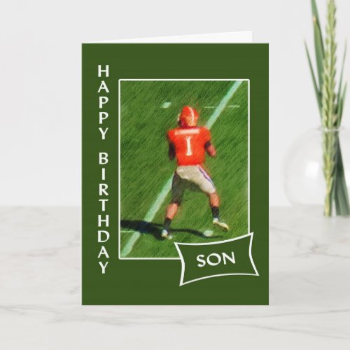 Football _ Happy Birthday Son Card
