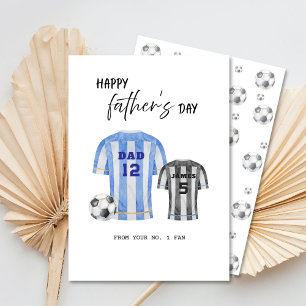 Football Happy Fathers Day Folded Greeting Card