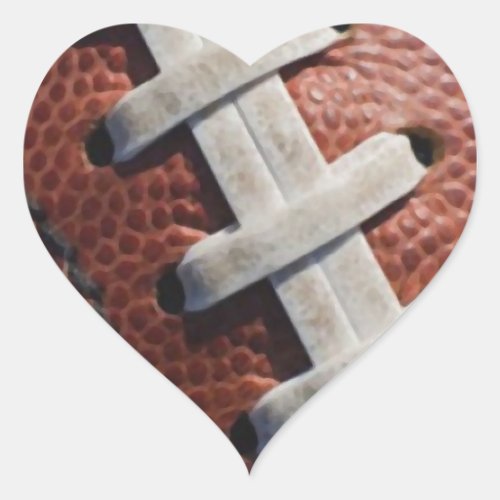 Football Heart Sticker