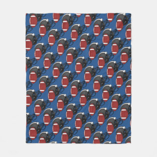 Football Helmet and Ball Fleece Blanket