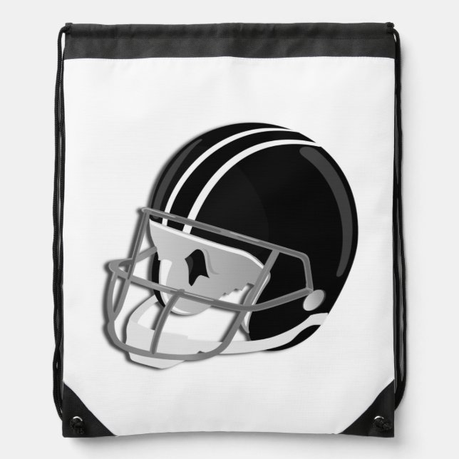 Football Helmet Drawstring Bag (Front)