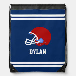 Football Helmet Kids Personalized Drawstring Bag