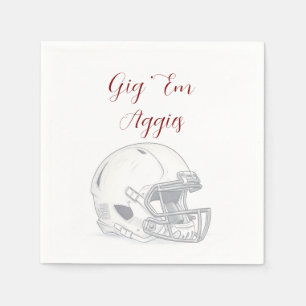Football Helmet Personalize with your Team Napkins