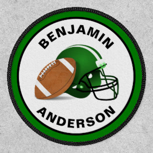 Football Helmet Personalized Name Kids Patch