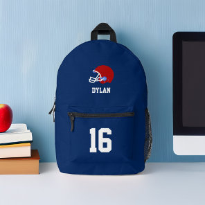 Football Helmet Personalized Printed Backpack
