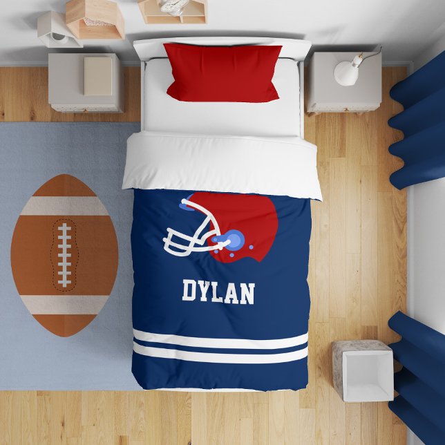 Football Helmet Sports Themed Kids Custom Duvet Cover (Creator Uploaded)