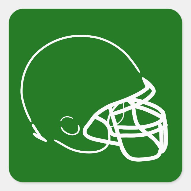 Football Helmet Square Sticker (Front)