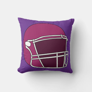 Football Helmet Throw Pillow