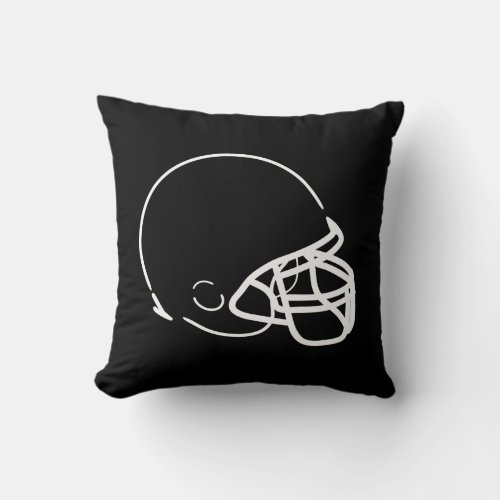 Football Helmet Throw Pillow