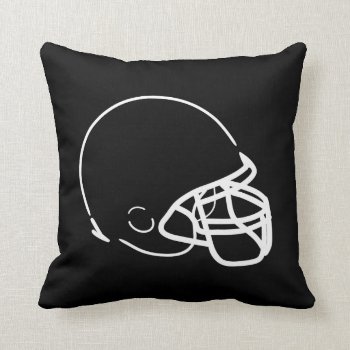 Football Helmet Throw Pillow by warrior_woman at Zazzle