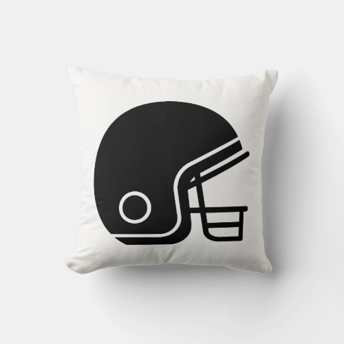 Football helmet throw pillow