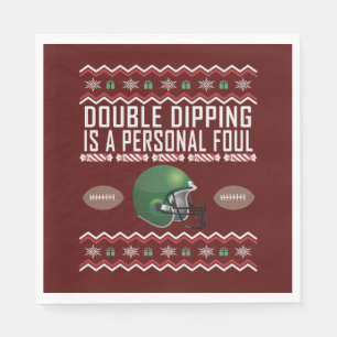 Football Helmet Ugly Christmas Sweater Paper Napkins