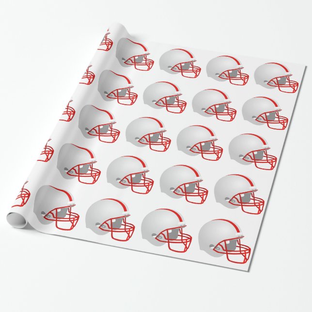 Football helmet wrapping paper (Unrolled)