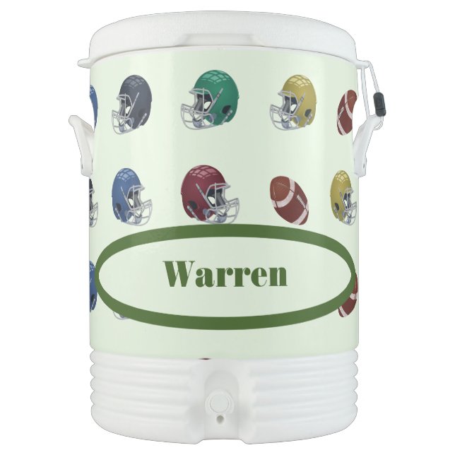 Football Helmets Igloo Half Gallon Beverage Cooler (Front)