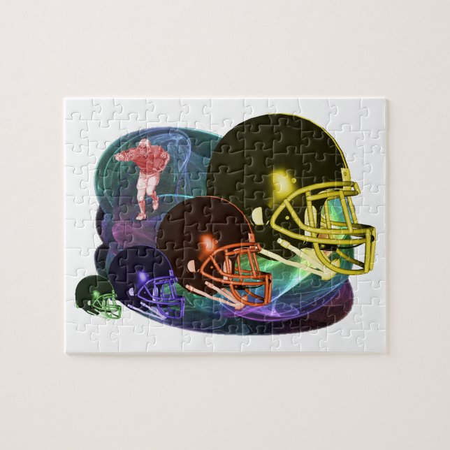 Football Helmets Puzzle(2) sizes Jigsaw Puzzle (Horizontal)
