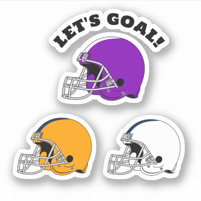 Football Helmets Sports Sticker (Front)