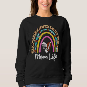 Football Hockey Mom Boho Rainbow Football Hockey Sweatshirt
