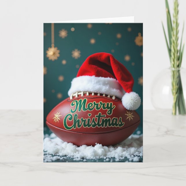 Football Holiday Christmas Card (Front)