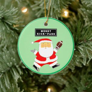 Football Holiday Collectible Ceramic Ornament
