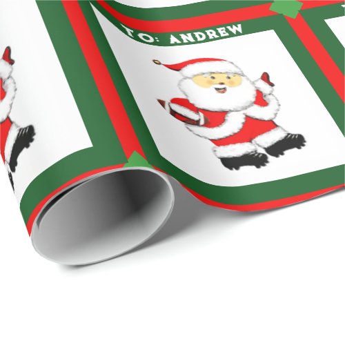Football Holiday Gift Wrapping Paper