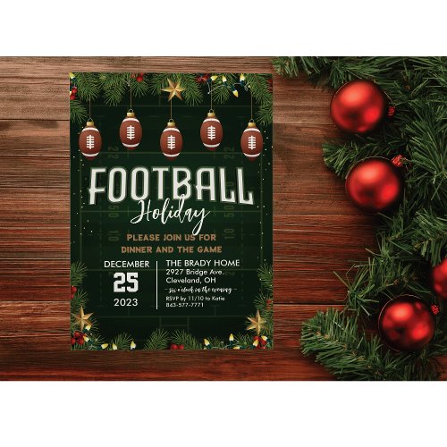 Football Holiday Party Dinner Invitation