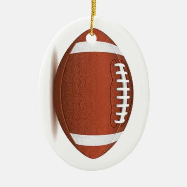 FOOTBALL IMAGE ON ITEMS CERAMIC ORNAMENT (Front)