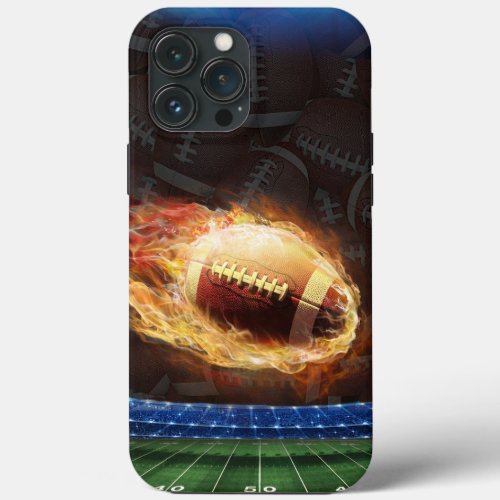 Football in Flames iPhone 13 Pro Max Case