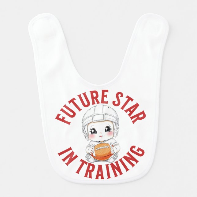 Football Infant Bib, Football Gift  Baby Bib (Front)