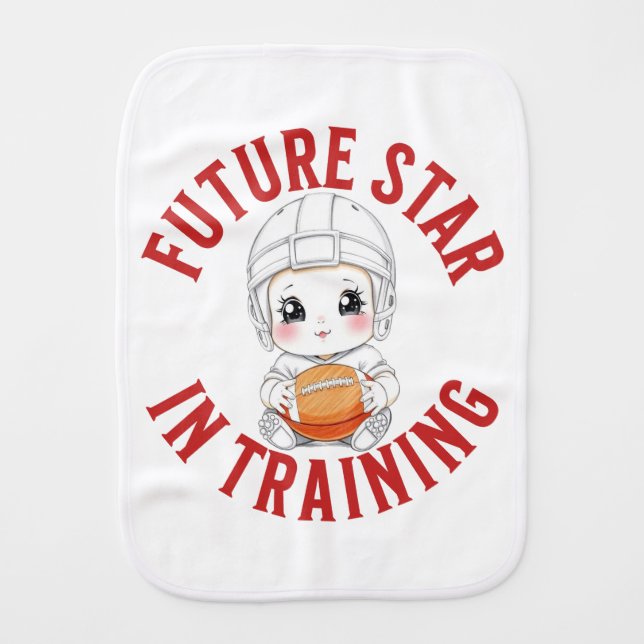 Football Infant Burp Cloth, Football Gift  Baby Burp Cloth (Front)