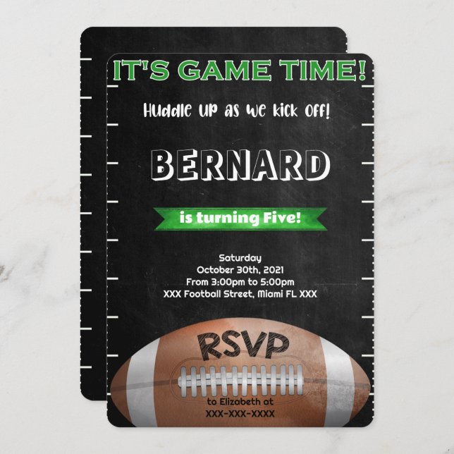 Football Invitation (Front/Back)