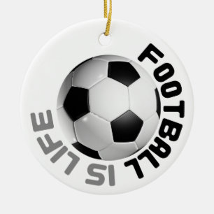 Football is Life Ceramic Ornament