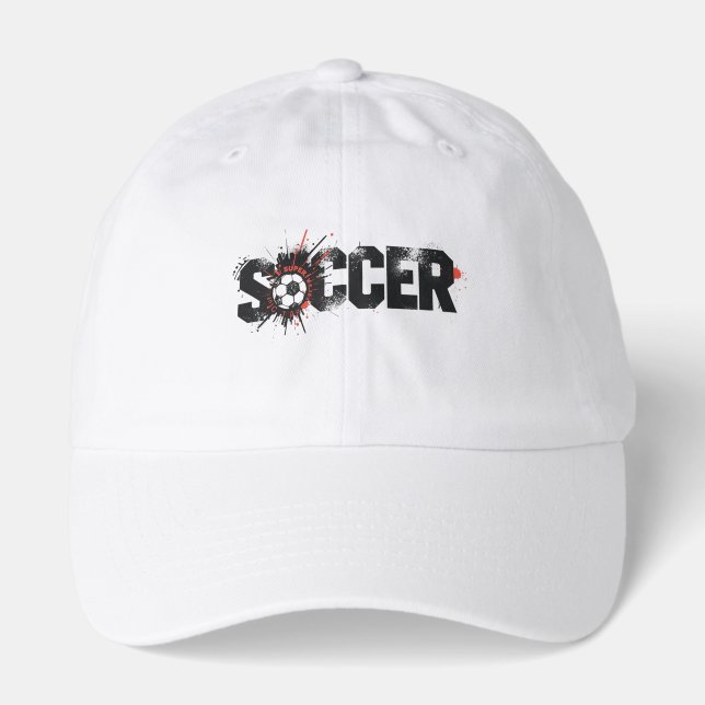 Football Is Life – Modern Soccer Typography Design Hat (Front)