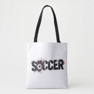 Football Is Life – Modern Soccer Typography Design Tote Bag