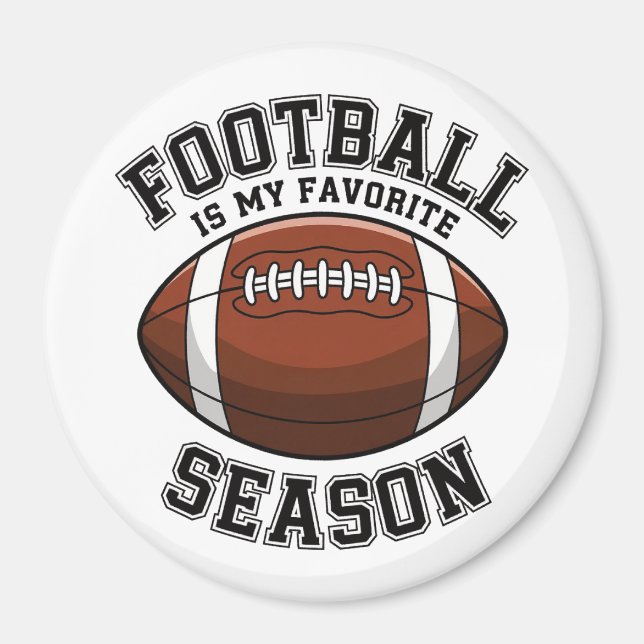 Football is my favorite season magnet (Front)