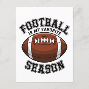 Football is my favorite season postcard