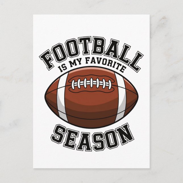 Football is my favorite season postcard (Front)