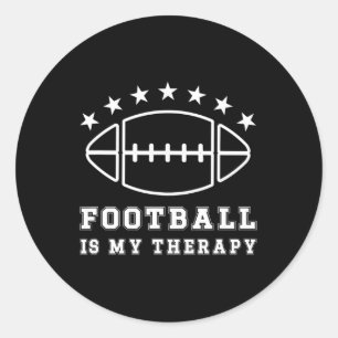 Football Is My Therapy American Football Classic Round Sticker