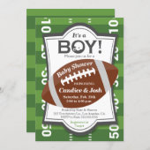 Football It's a Boy Baby Shower Invitation (Front/Back)